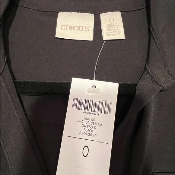 Long black dress from Chico’s with gold buttons NWT very slimming - Picture 7 of 10